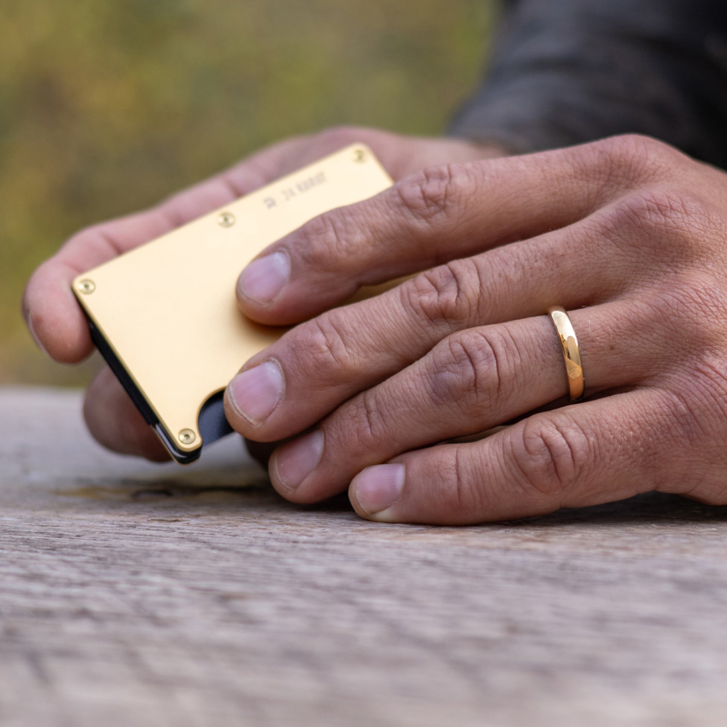 Ridge 4mm Rounded Ring Set - 24K Gold