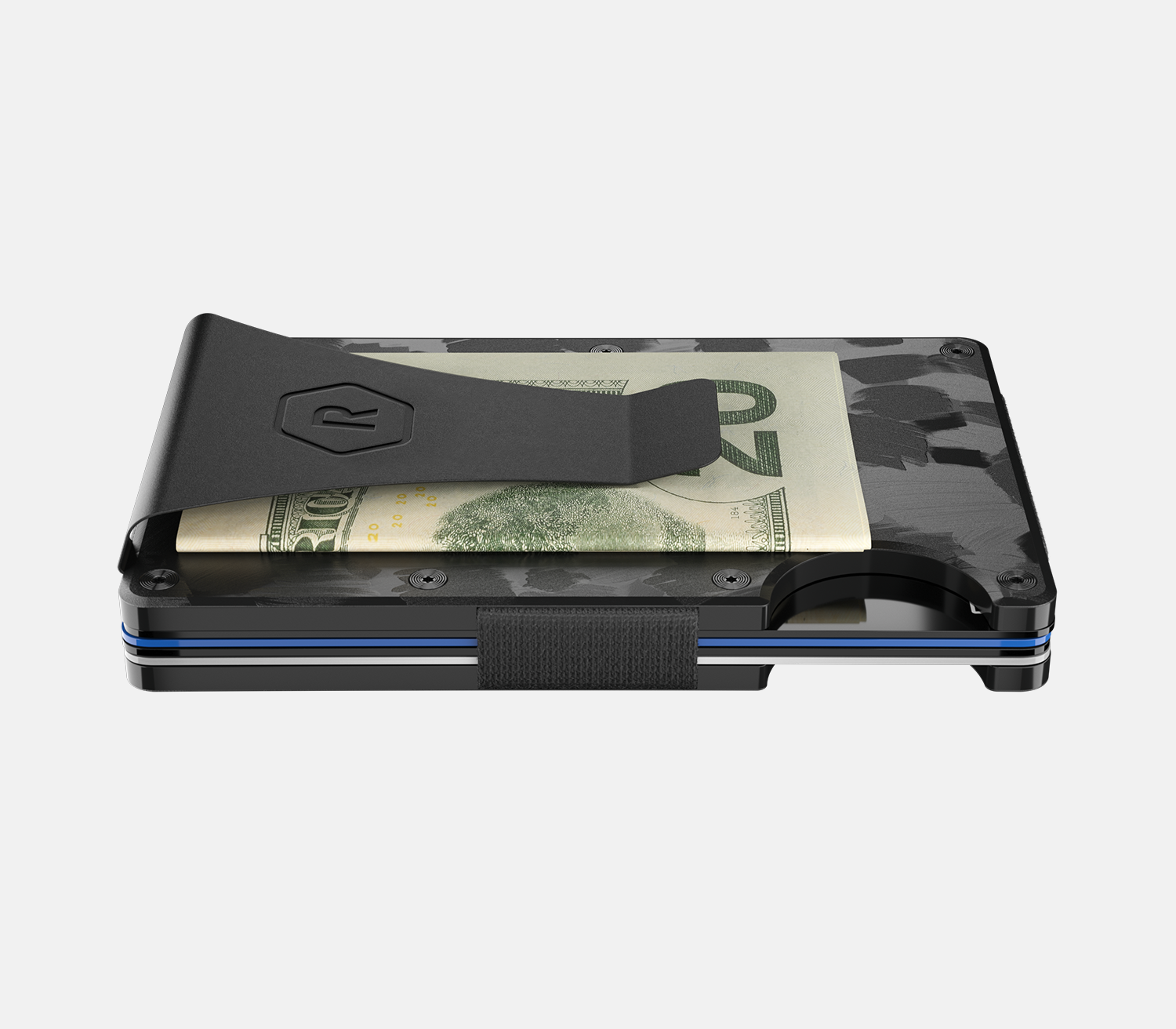 小物 The Ridge Forged Carbon Money Clip Ridge Wallet Forged Ember Carbon Fiber, Cash Strap & Clip