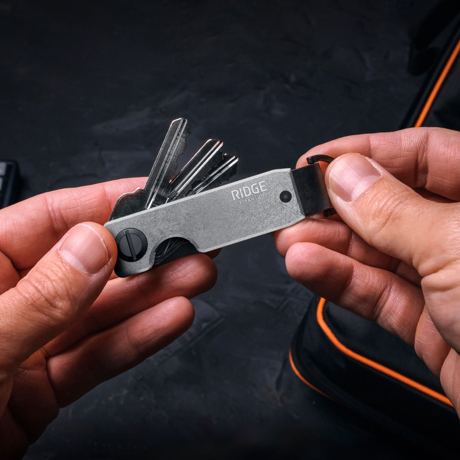 Ridge THE KEYCASE バーニトチタニウム Burnt Titanium KeyCase // The Ridge