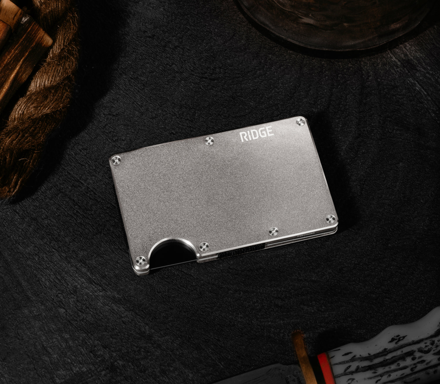 Titanium Stonewash Wallet - Strong & Durable | The Ridge